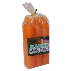 Orange Solid Spell Candles pack of 6